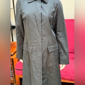Ellen Tracy Black Trench Coat Timeless Design